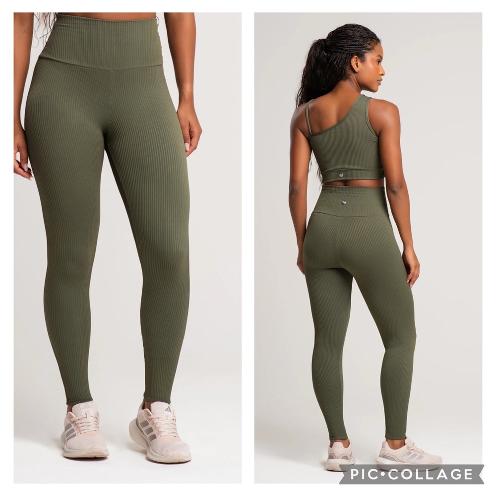 Nati Ribbed Shimmer Legging Sz Medium